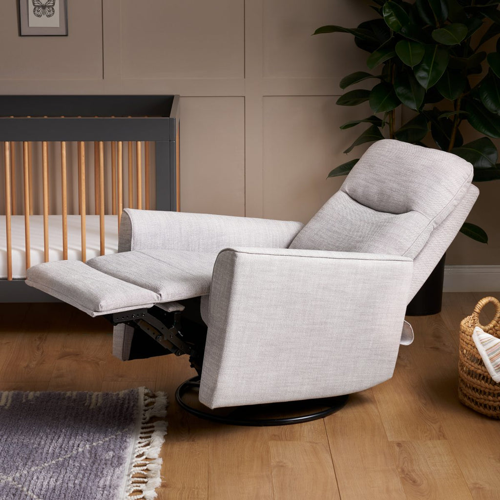 Savannah Swivel Glider Recliner Nursing Chair Pebble