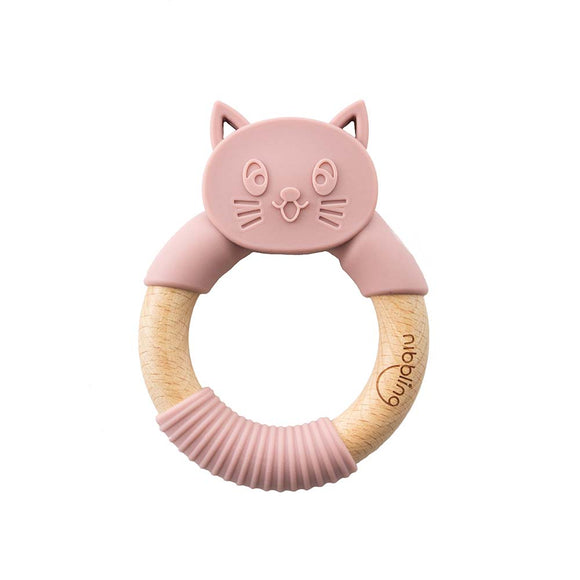 Nibbling Chewy Cat Teething Toy Blush Pink
