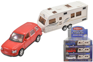 TRANZMASTERS TY0170 DIE CAST AND PLASTIC CAR AND CARAVAN