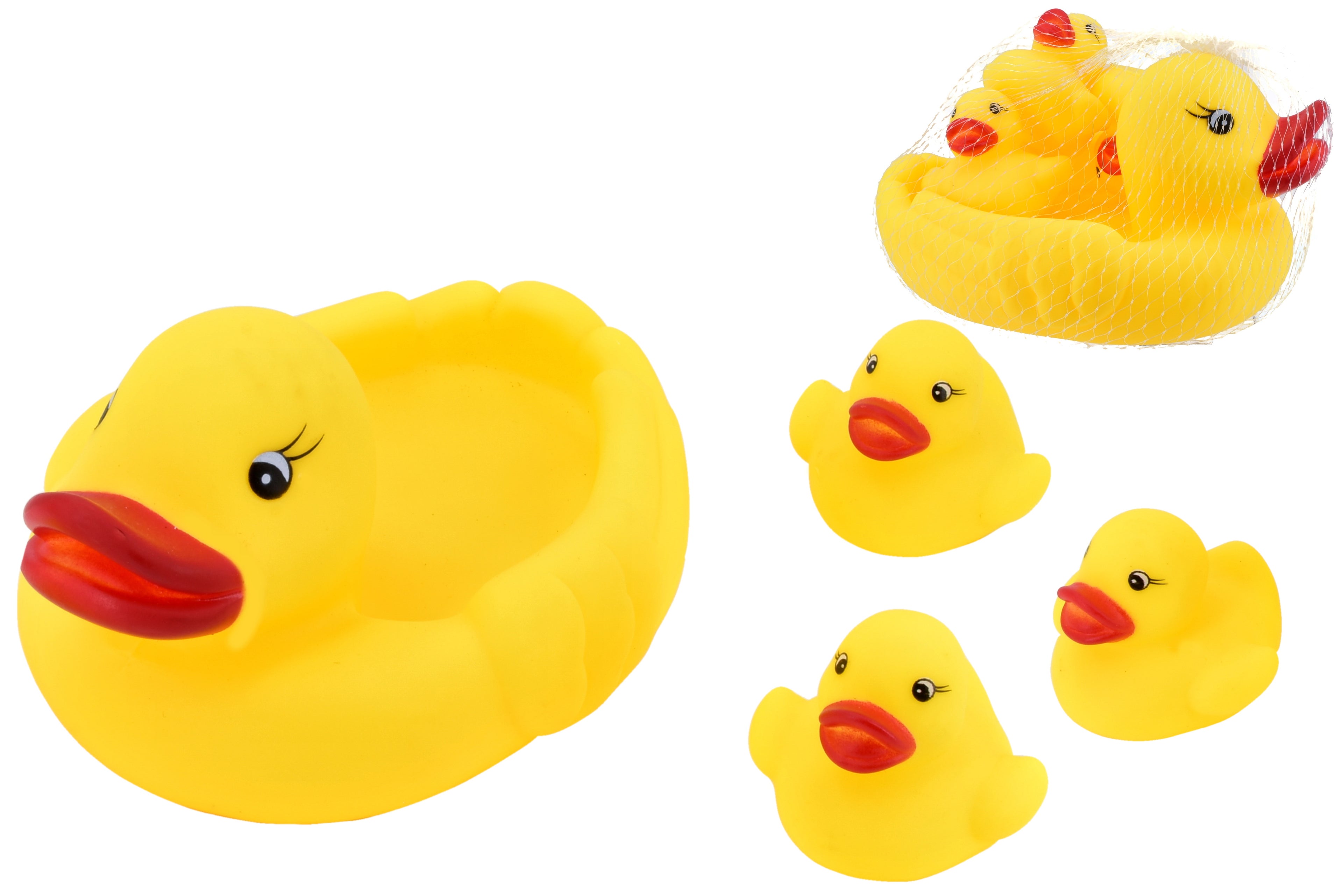 TOYMASTER TY4744 SET OF 4 BATH TOY DUCKS IN A NET BAG