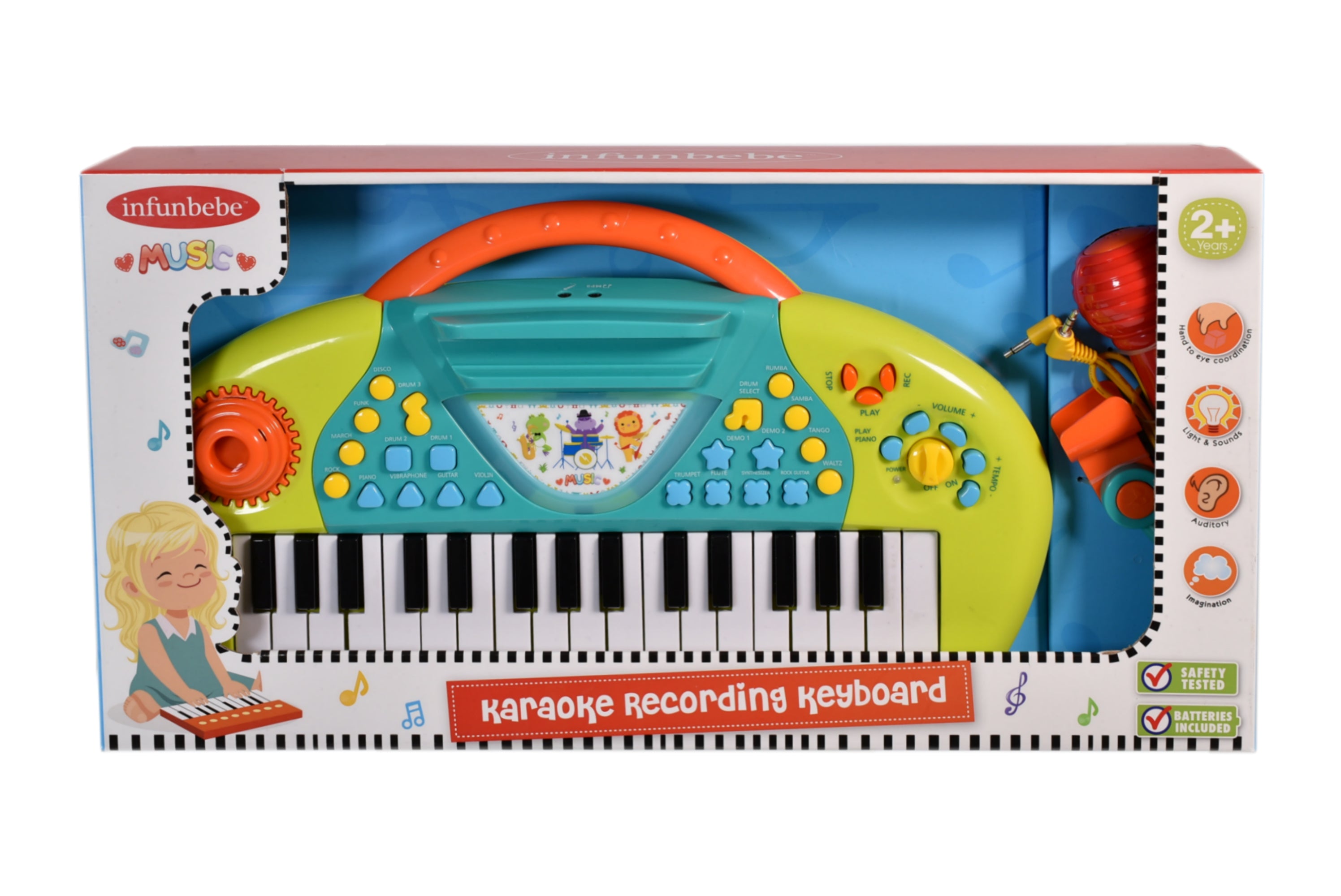 INFUNBEBE TY5916 MY FIRST KARAOKE RECORDING KEYBOARD