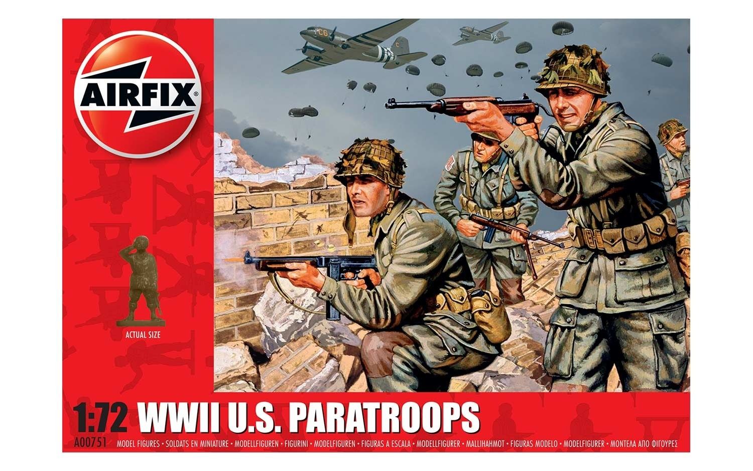 Airfix A00751 WWII US Paratroops  1:76 Scale