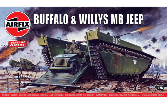 Airfix A02302V Buffalo Willys MB Jeep 1:76 Scale