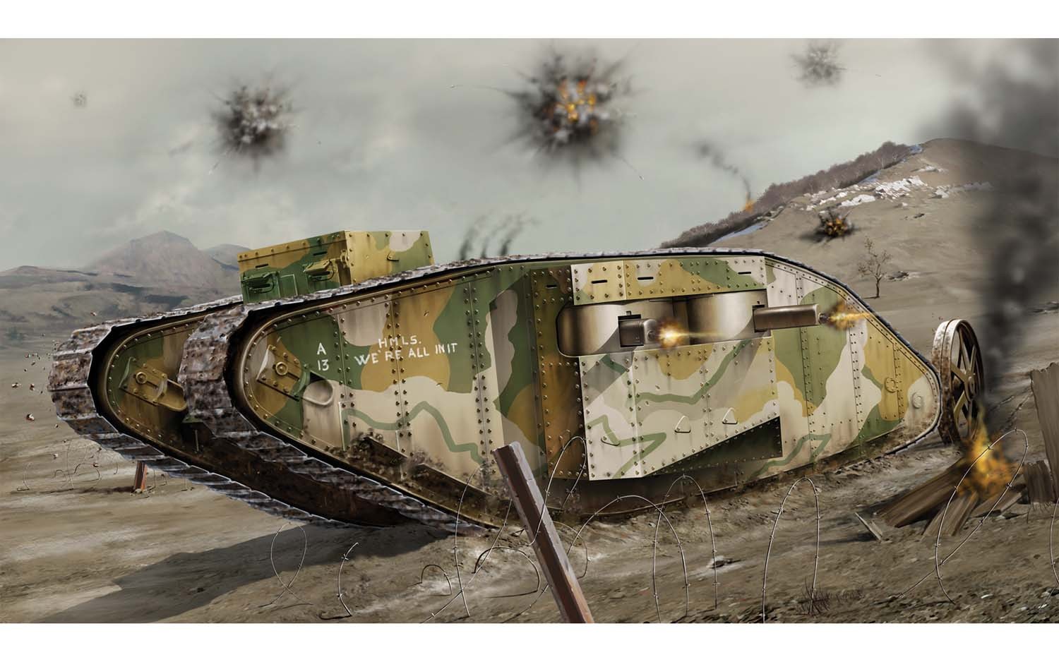 Airfix A02337V WWI Female Tank 1:76 Scale