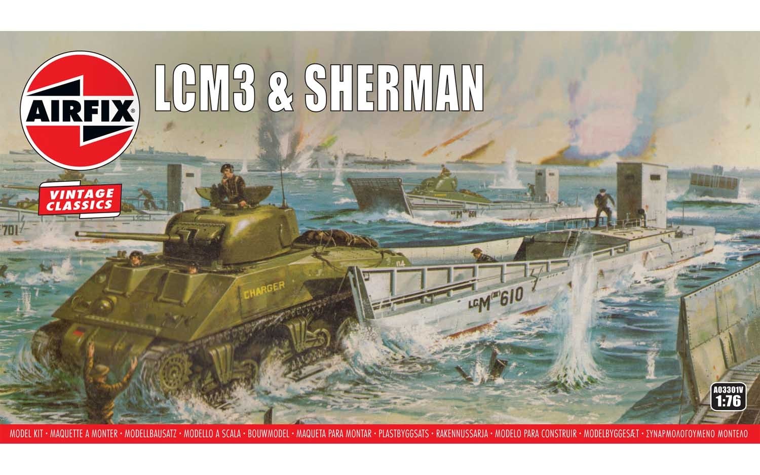 Airfix A03301V LCM3 & Sherman 1:76 Scale