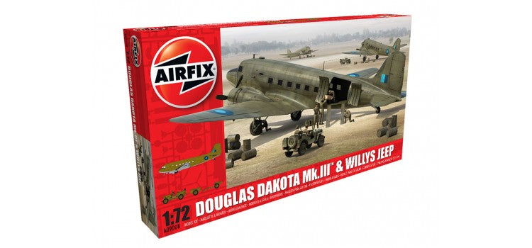 Airfix A09008 Douglas Dakota MkIII with Willys MB Jeep  1:72 Scale