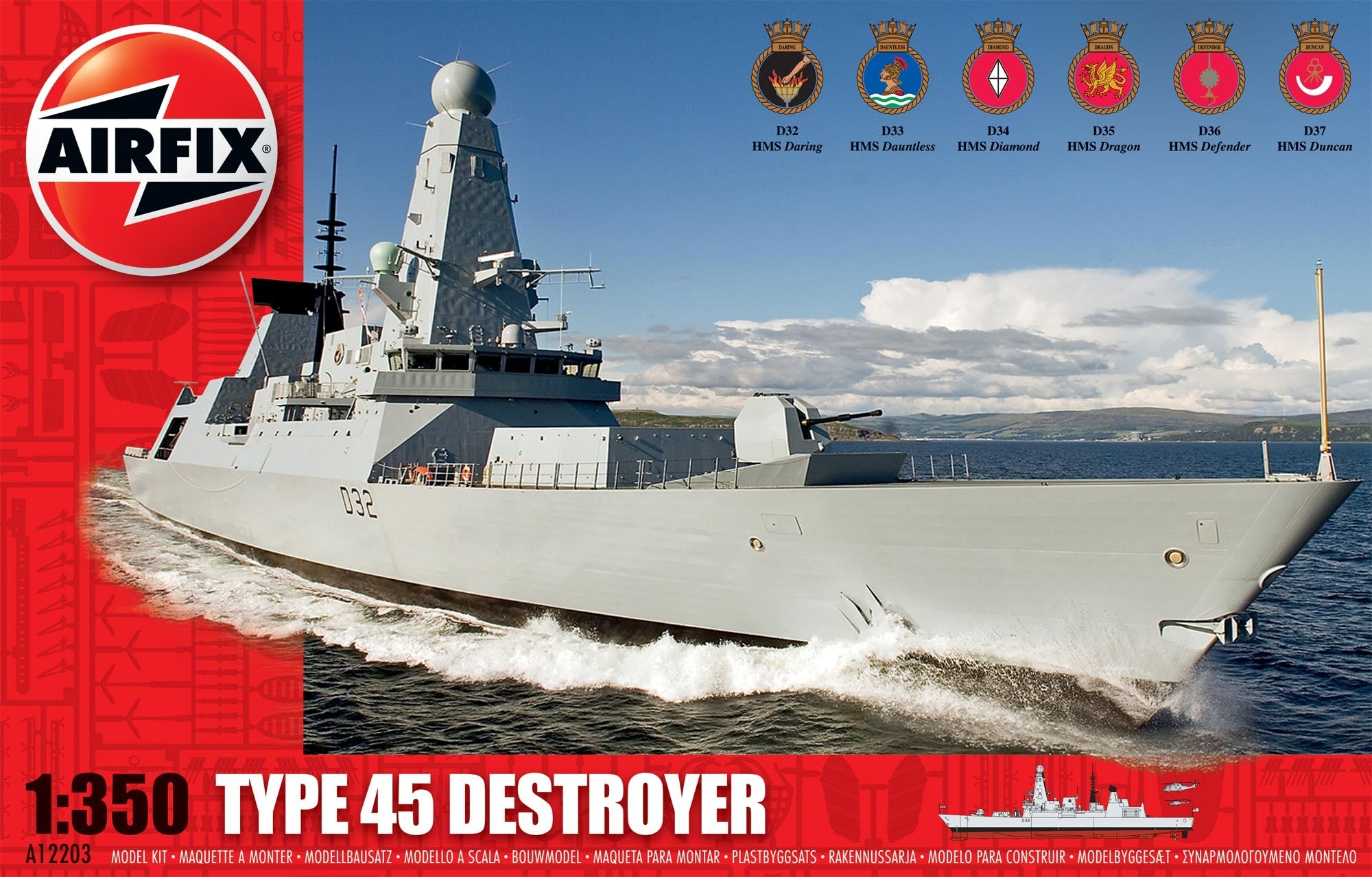 Airfix A12203 Type 45 Destroyer 1:350 Scale