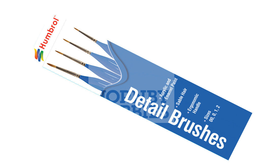 Humbrol AG4304	Brush Pack - Detail Ergonomic Handle 00, 0, 1, 2