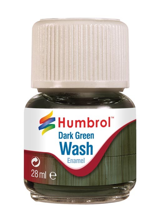 Humbrol AV0203 28ml Enamel Wash Dark Green