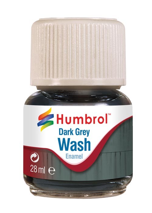 Humbrol AV0204 28ml Enamel Wash Dark Grey