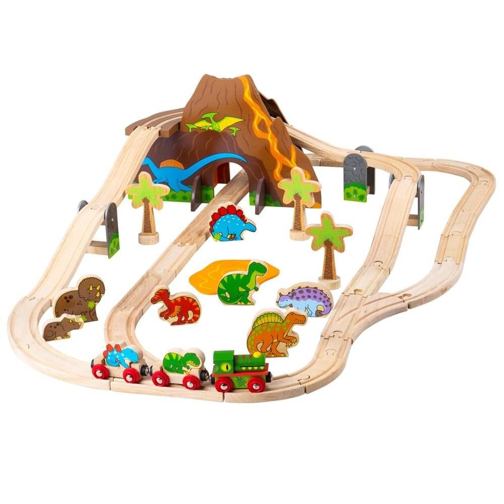 BIGJIGS BJT035 DINOSAUR RAILWAY SET