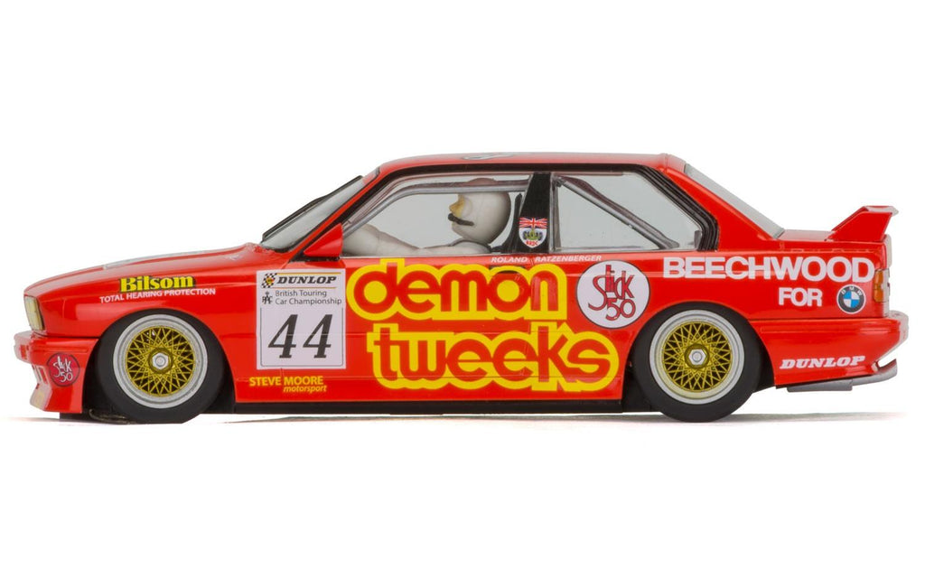 SCALEXTRIC CAR  C3739SE BMW E30 M3 BTCC ANNIVERSARY SPECIAL EDITION ROLAND RATZENBERGER NO44