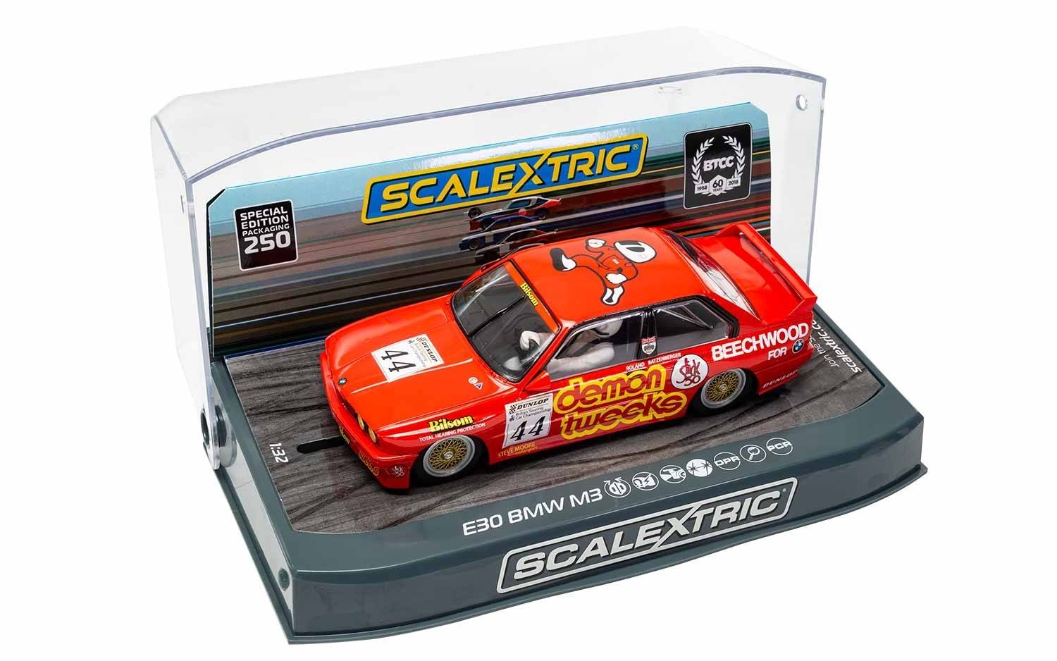 SCALEXTRIC CAR  C3739SE BMW E30 M3 BTCC ANNIVERSARY SPECIAL EDITION ROLAND RATZENBERGER NO44