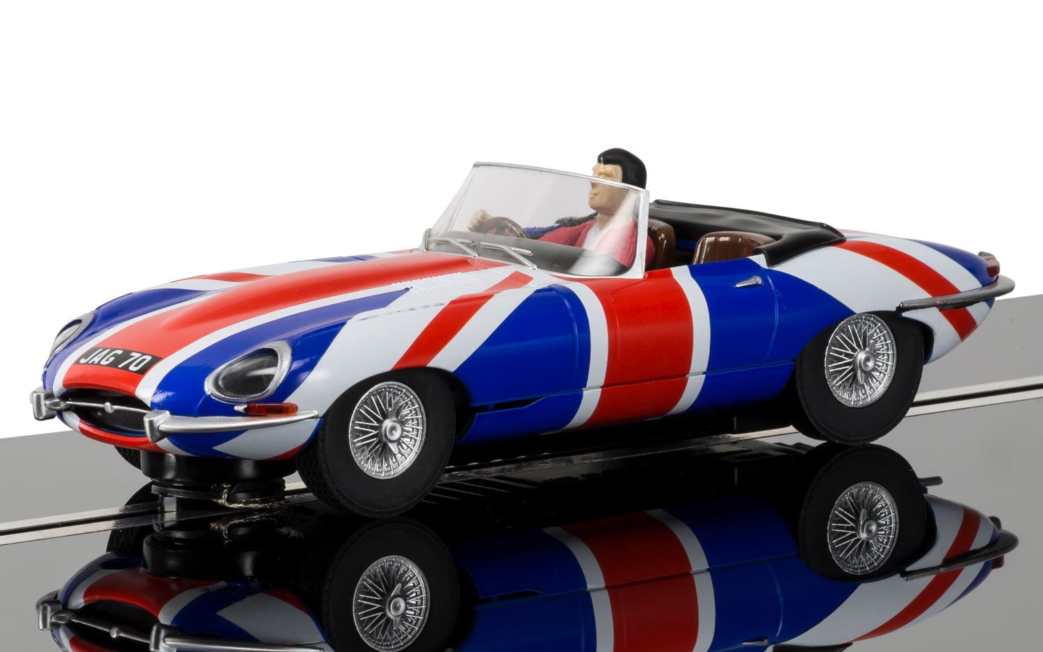 SCALEXTRIC CAR  C3878 JAGUAR E TYPE UNION JACK