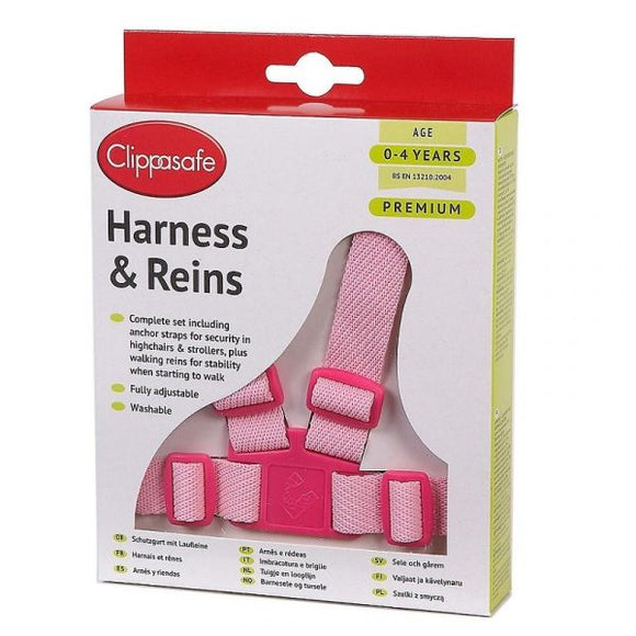 Clippasafe Harness & Reins - Pink