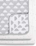 Snuz 3 Piece Cloud Grey/White Bedding Set For SnuzPod Bedside Crib