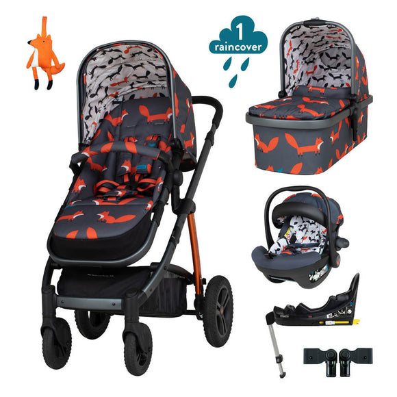 Cosatto WOW 2 Carseat & isize Base Bundle Charcoal Mister Fox