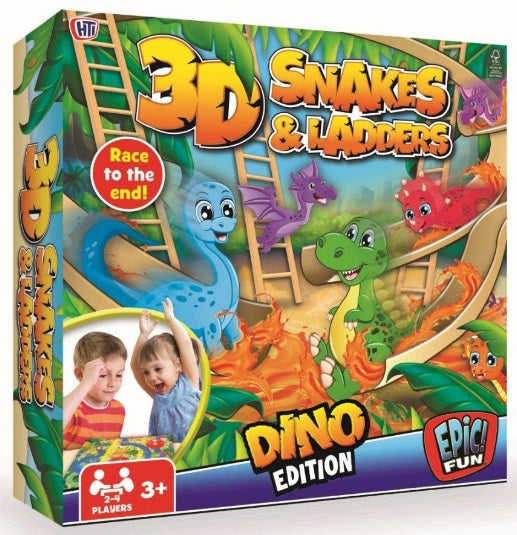 TOYMASTER 1375955 DINO 3D SNAKES & LADDERS