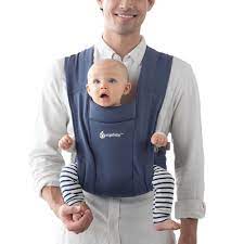 Ergobaby Embrace Newborn Baby Carrier Soft Navy