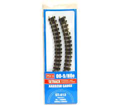 PECO ST-412 OO-9 TRACK CODE 80 NO.1 DOUBLE CURVES  PACK OF 4
