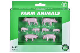 TOYMASTER TY5570 FARM ANIMALS 8 PIECE PIGS & PIGLETS 1:32 SCALE