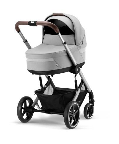Cybex Balios S Lux Silver Frame Aton B2 Comfort Bundle in Lava Grey