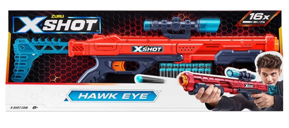 X SHOT 36435 HAWK EYE FOAM DART GUN IN RED