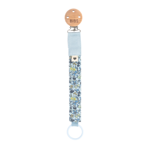 Bibs x Liberty Pacifier Clip Chamomile Lawn Baby Blue