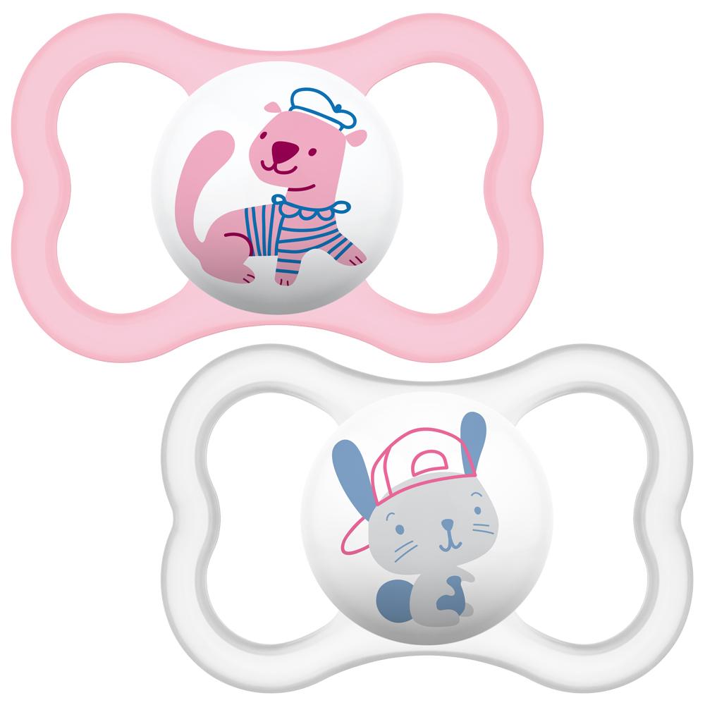 MAM Air Soother 2 pack 6m+ PINK