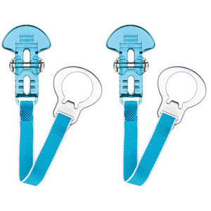 MAM 2 Clips for Soother or Teether Blue