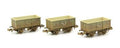 GRAHAM FARISH 377-279 SET OF STEEL TIPPLER WAGONS BR GREY IRON ORE WEATHERED  N GAUGE WAGON