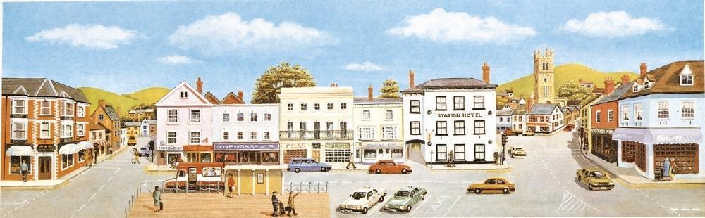 PECO SCENE BACKGROUNDS SK-29 MARKET TOWN