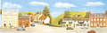 PECO SCENE BACKGROUNDS SK-30 MARKET TOWN EXTENSION