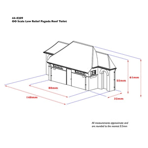 SCENECRAFT 44-0209 LOW RELIEF PAGODA ROOF TOILET