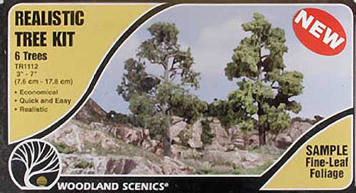 WOODLAND SCENICS WTR1112 REALISTIC TREE KIT 6 DECIDUOUS