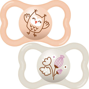 MAM Air Soother 2 pack 12m+ Apricot/Cream