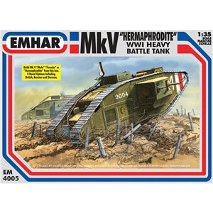 EMHAR EM4005 MKV HERMAPHRODITE WWI HEAVY BATTLE TANK   1/35 SCALE