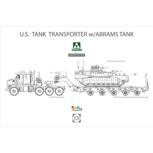 TAKOM 5002X  U.S 70 TON TANK TRANSPORTER W/ABRAMS TANK 1/72 SCALE