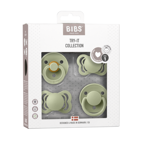 Bibs Try it Collection Dummy Pack Sage Dummies Soother Pacifier