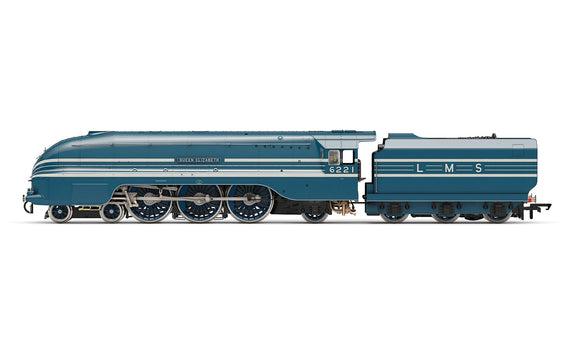 Hornby R3623 LMS Caledonian Blue, Princess Coronation Class, 4-6-2, 6221 'Queen Elizabeth' - Era 3
