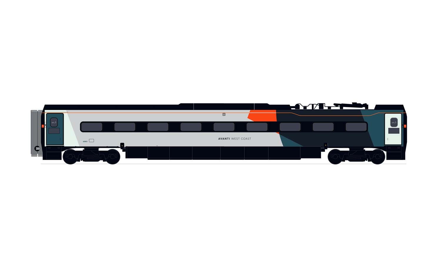 Hornby R40015 Avanti West Coast  Pendolino Pantograph Standard Buffet (PTSRMB) – Era 11