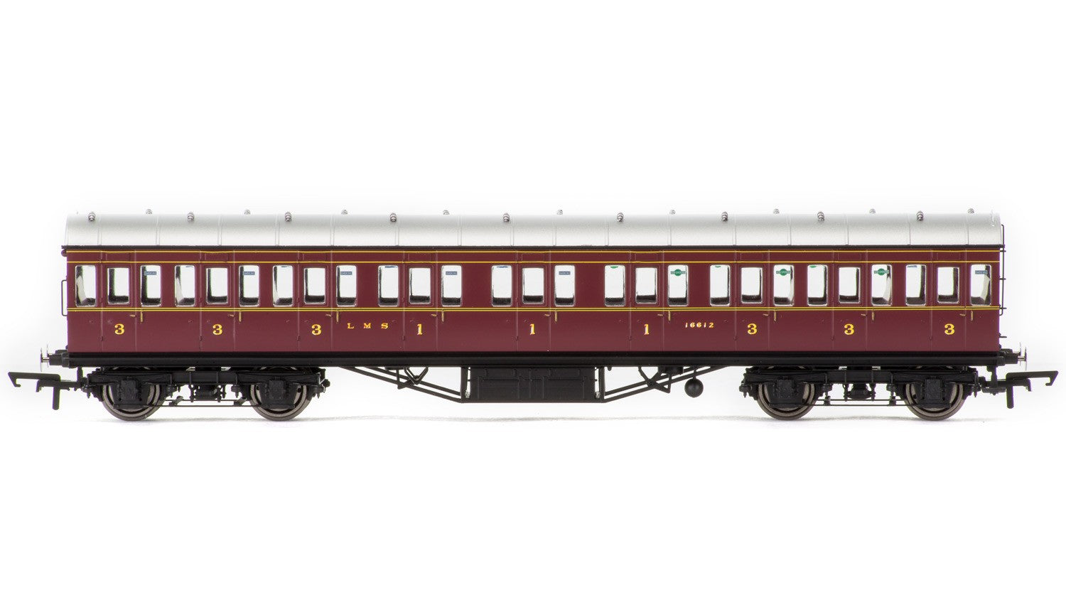 Hornby R4656A LMS  Period III Non-Corridor 57' Composite  16612 - Era 3