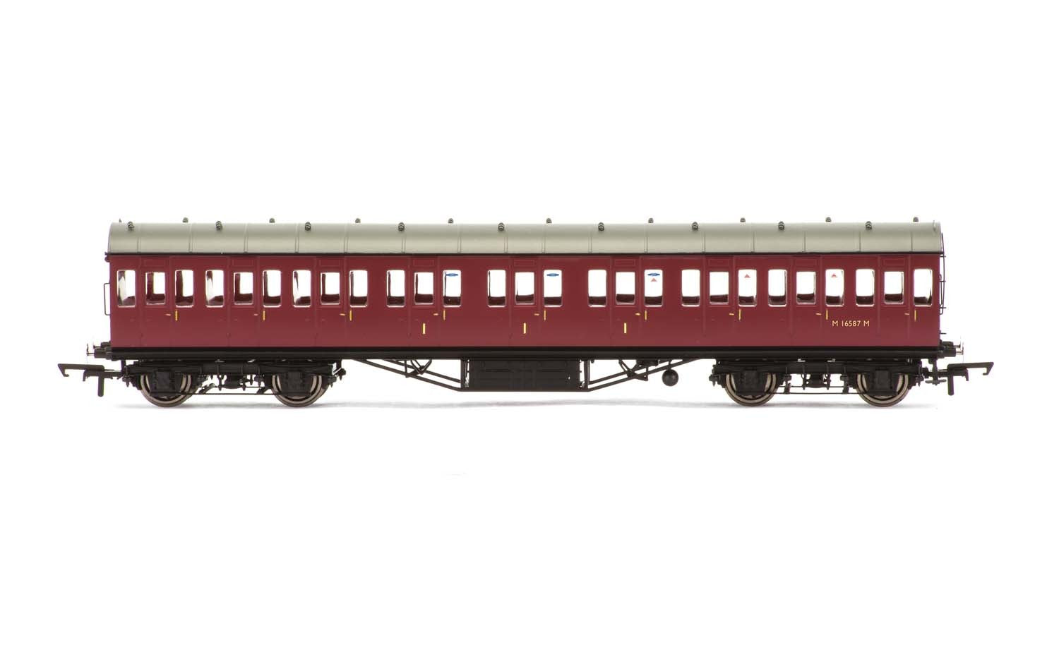 Hornby R4689A BR  57' Stanier Non-Corridor Composite  M16587M - Era 5