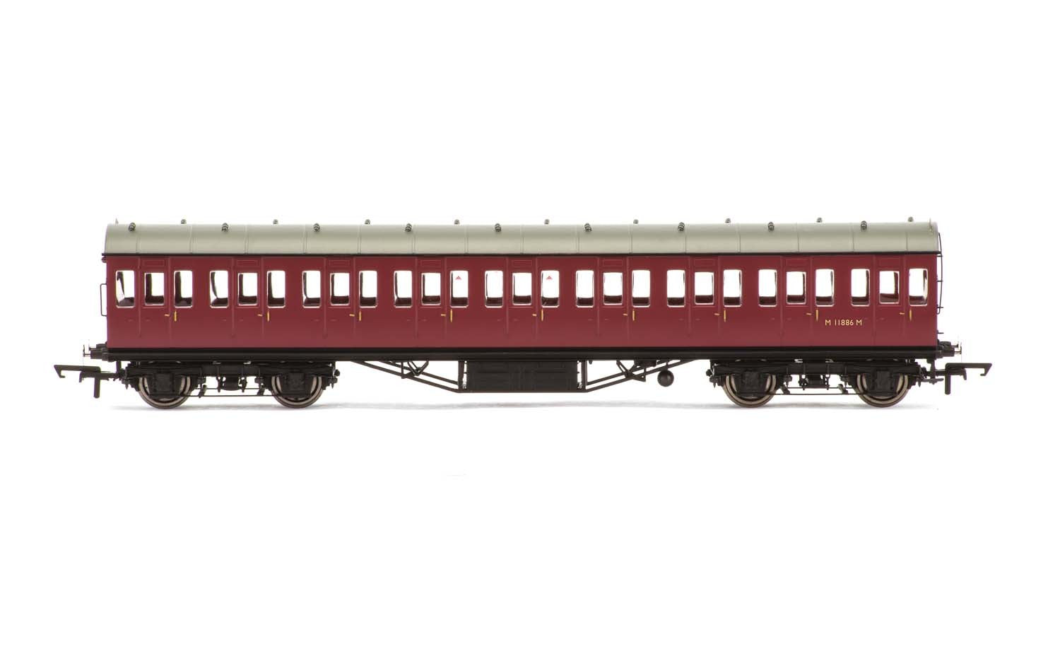 Hornby R4690A BR  57' Stanier Non-Corridor Third  M11886M - Era 5