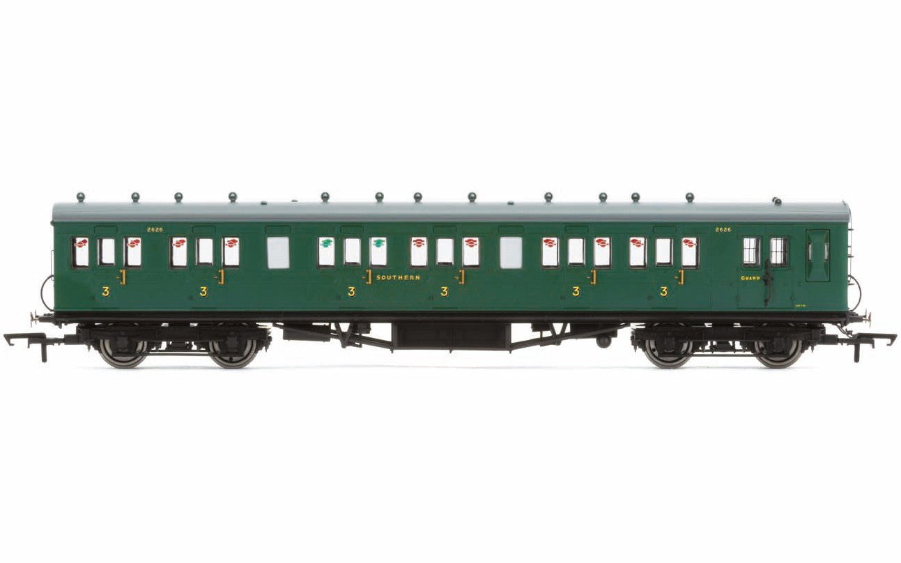 Hornby R4793 SR  58' Maunsell Rebuilt (Ex-LSWR 48')  Six Compartment Brake Third  2628 - Era 3