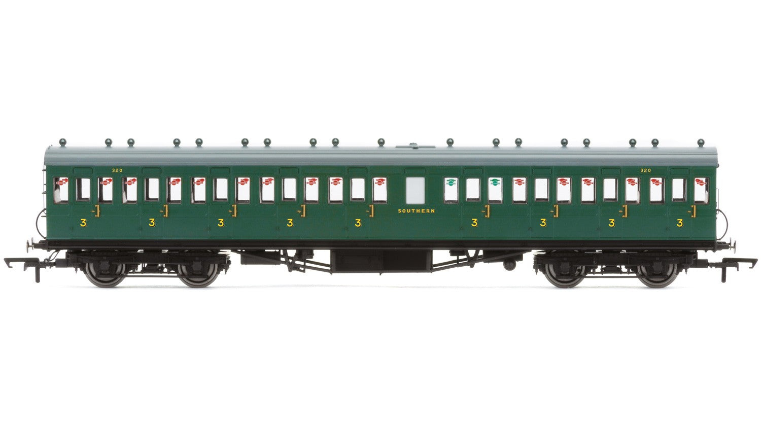 Hornby R4795 SR  58' Maunsell Rebuilt (Ex-LSWR 48')  Nine Compartment Third  320 - Era 3