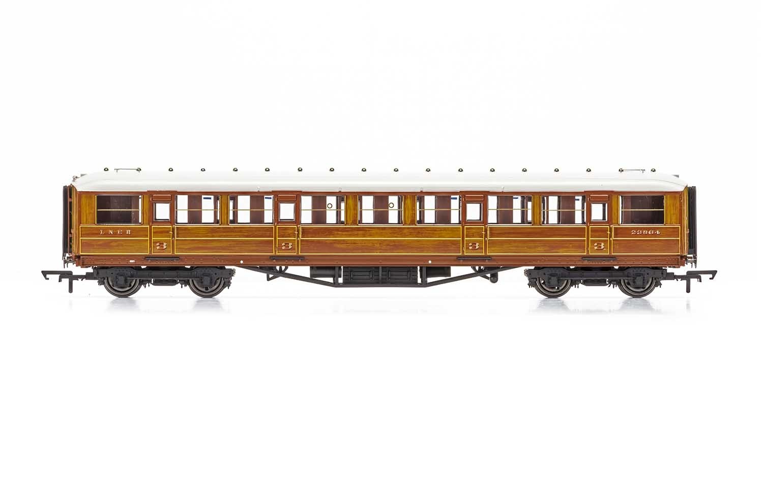 Hornby R4828 LNER  61' 6" Gresley Corridor Third  23864 - Era 3