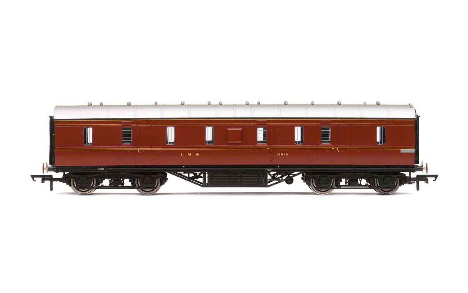 Hornby R4843 LMS  Period III 50’ Gangwayed Passenger Brake  31010 - Era 3
