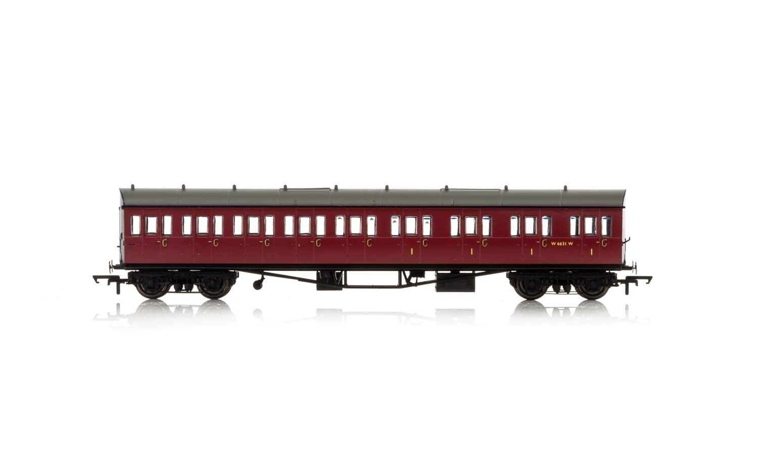 Hornby R4879 BR  Collett 57' Bow Ended E131 Nine Compartment Composite (Right Hand)  W6631W - Era 4
