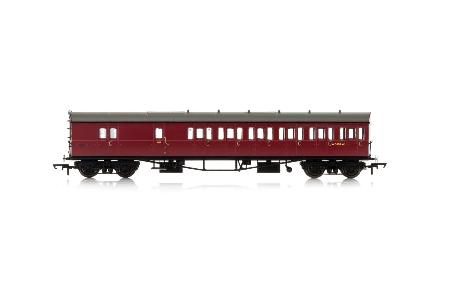 Hornby R4881A BR  Collett 57' Bow Ended D98 Six Compartment Brake Third (Right Hand)  W4951W - Era 4